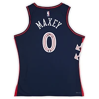 Tyrese Maxey Philadelphia 76ers Autographed Nike Navy 2023-24 City Edition Swingman Jersey