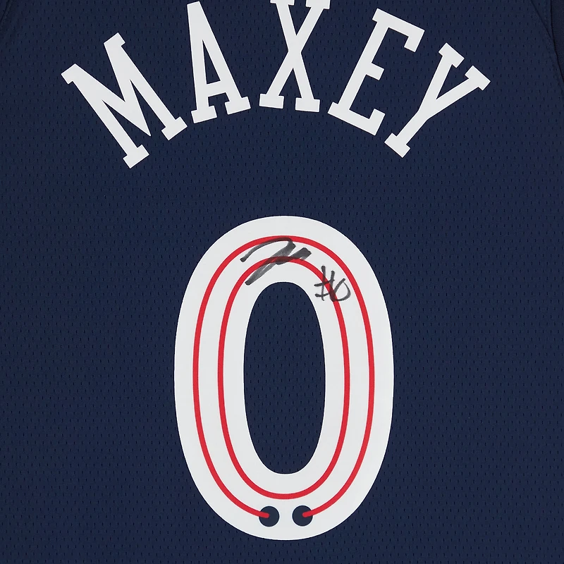 Tyrese Maxey Philadelphia 76ers Autographed Nike Navy 2023-24 City Edition Swingman Jersey