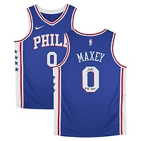 Tyrese Maxey Philadelphia 76ers Autographed Royal Nike Icon Edition Swingman Jersey with "Mad Max" Inscription