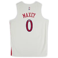 Tyrese Maxey Philadelphia 76ers Autographed White Nike 2022-23 City Edition Swingman Jersey