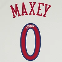 Maillot Nike City Edition Swingman blanc autographié par Tyrese Maxey des Philadelphia 76ers 2022-23
