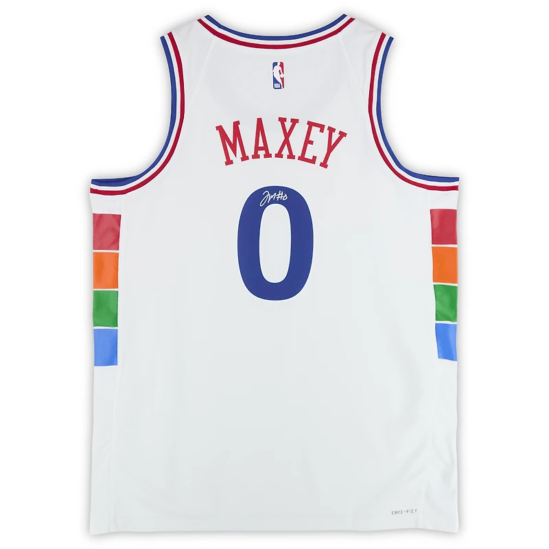 Tyrese Maxey Philadelphia 76ers Autographed White Nike 2024-25 City Edition Swingman Jersey