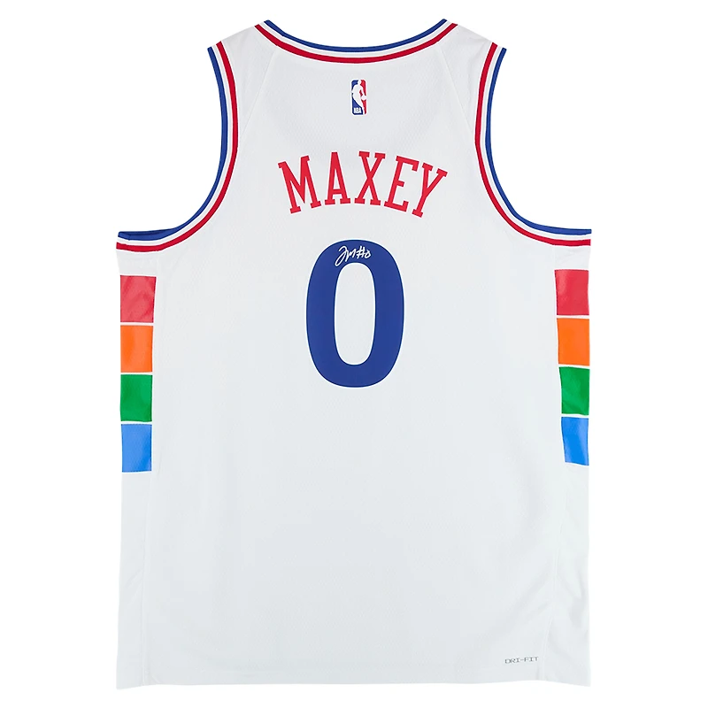 Tyrese Maxey Philadelphia 76ers Autographed White Nike 2024-25 City Edition Swingman Jersey