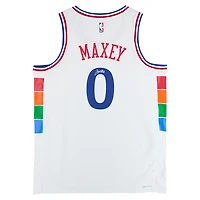 Tyrese Maxey Philadelphia 76ers Autographed White Nike 2024-25 City Edition Swingman Jersey
