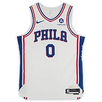 Tyrese Maxey Philadelphia 76ers Autographed White Nike Association Edition Authentic Jersey