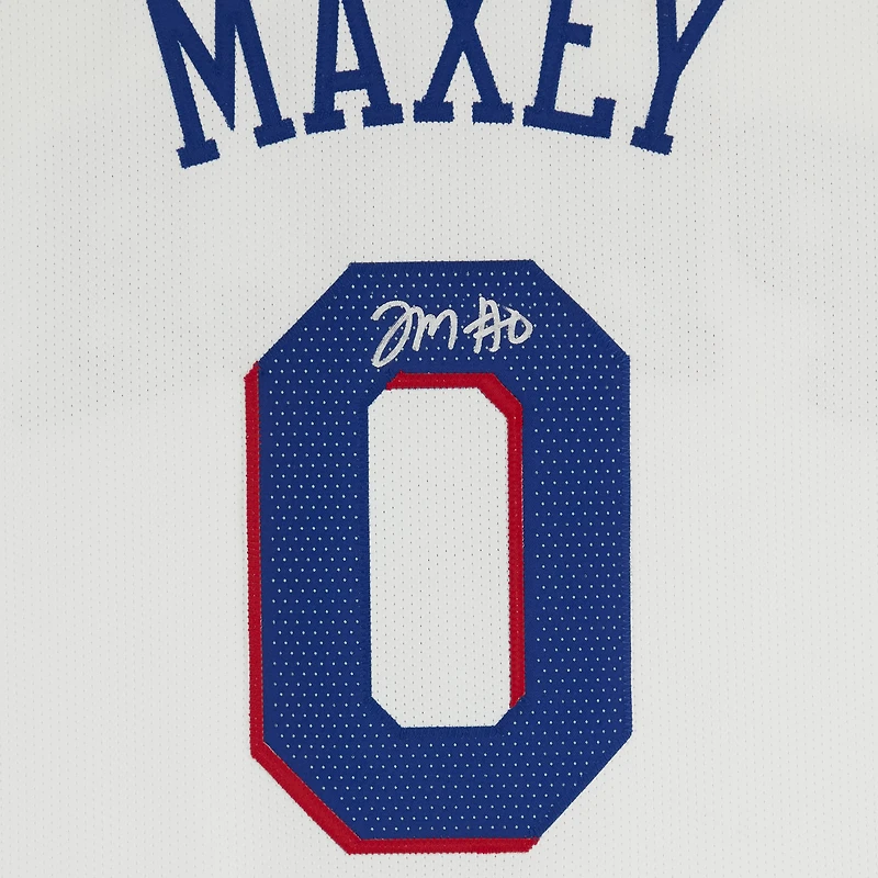 Tyrese Maxey Philadelphia 76ers Autographed White Nike Association Edition Authentic Jersey