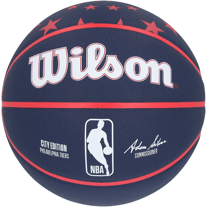 Tyrese Maxey Philadelphia 76ers Autographed Wilson 2023-24 City Collector Basketball