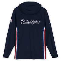 Sweat à capuche Nike City Edition bleu marine porté par Tyrese Maxey (Philadelphia 76ers) lors de la saison NBA 2025-2026 - Taille L