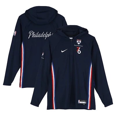 Sweat à capuche Nike City Edition bleu marine porté par Tyrese Maxey (Philadelphia 76ers) lors de la saison NBA 2025-2026 - Taille L