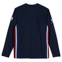 Maillot à manches longues Nike City bleu marine porté par Tyrese Maxey (Philadelphia 76ers) lors de la saison NBA 2025-2026 - Taille L