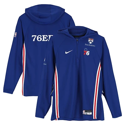Sweat à capuche Nike bleu roi porté par Tyrese Maxey des Philadelphia 76ers lors de la saison NBA 2025-2026 - Taille L