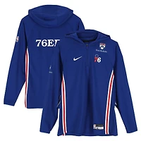 Sweat à capuche Nike bleu roi porté par Tyrese Maxey des Philadelphia 76ers lors de la saison NBA 2025-2026 - Taille L