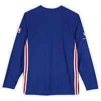 Maillot manches longues Nike bleu roi porté par Tyrese Maxey (Philadelphia 76ers) lors de la saison NBA 2025-2026 - Taille L