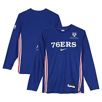 Maillot manches longues Nike bleu roi porté par Tyrese Maxey (Philadelphia 76ers) lors de la saison NBA 2025-2026 - Taille L