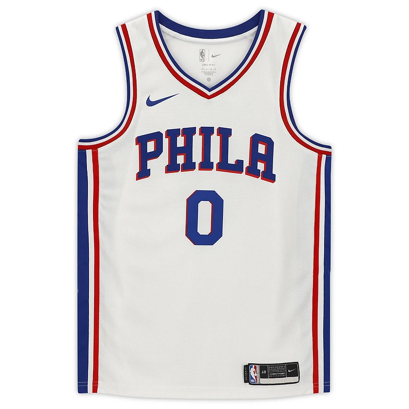 Tyrese Maxey White Philadelphia 76ers Autographed Nike 2020-21 Association Edition Swingman Jersey
