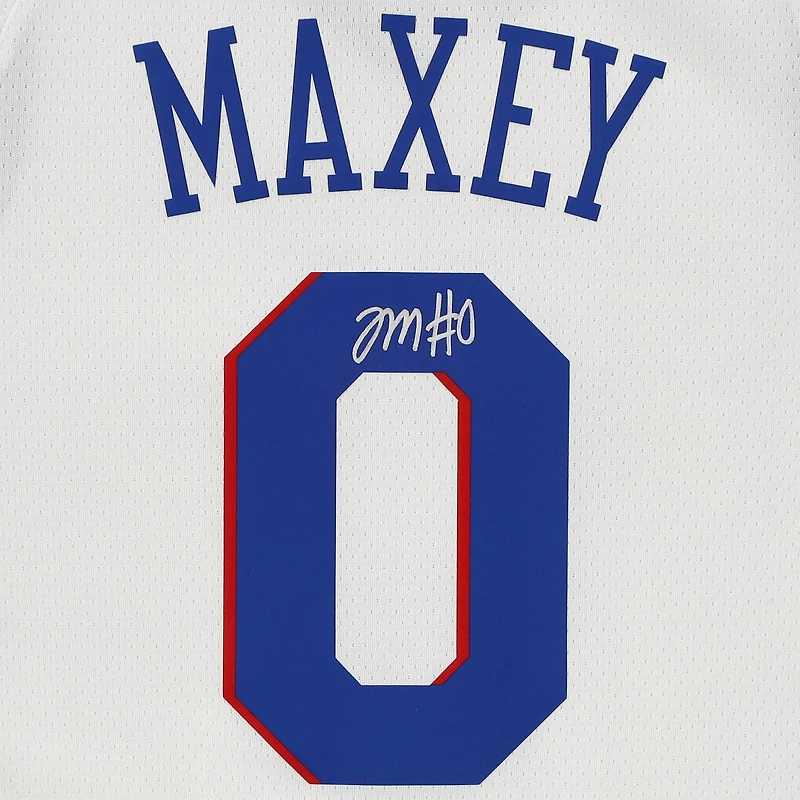 Tyrese Maxey White Philadelphia 76ers Autographed Nike 2020-21 Association Edition Swingman Jersey