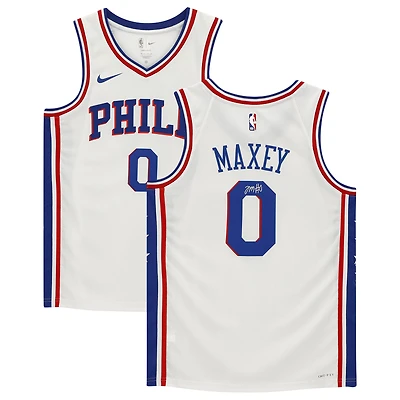 Tyrese Maxey White Philadelphia 76ers Autographed Nike 2020-21 Association Edition Swingman Jersey