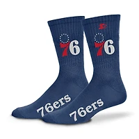 Unisex Starter  Royal Philadelphia 76ers Satin Crew Socks