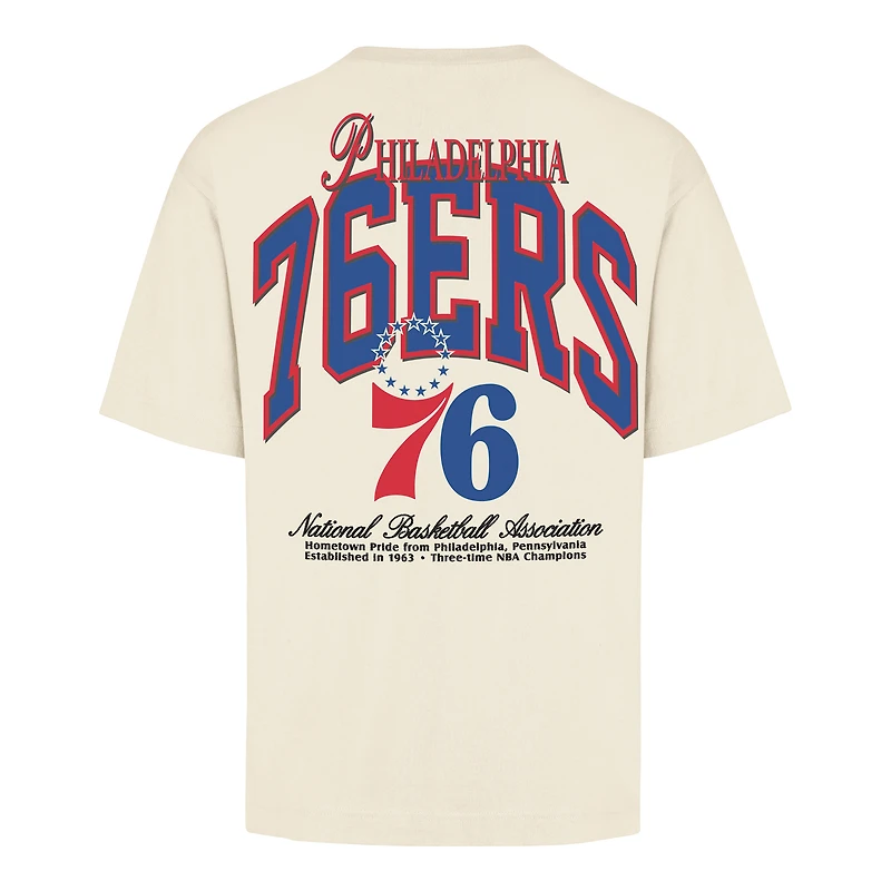 T-shirt unisexe à poche Foundation '47 Cream Philadelphia 76ers Crossover Collection