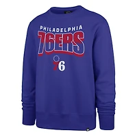 Sweat-shirt ras du cou unisexe '47 Royal Philadelphia 76ers Brush By Headline