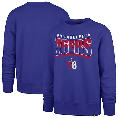 Sweat-shirt ras du cou unisexe '47 Royal Philadelphia 76ers Brush By Headline
