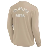 Unisex Fanatics Khaki Philadelphia 76ers Elements Super Soft Long Sleeve T-Shirt