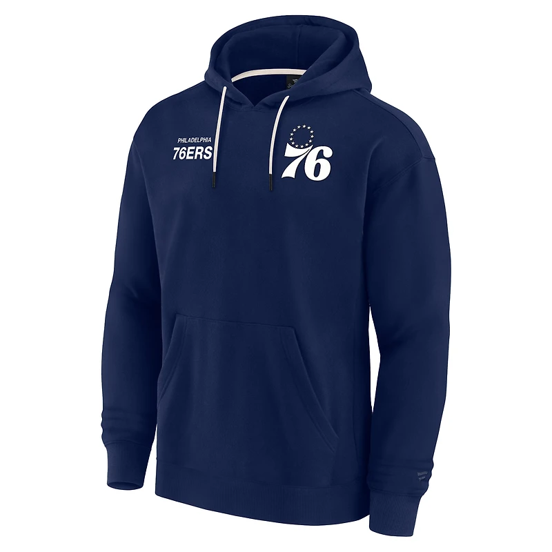 Sweat à capuche unisexe Fanatics Navy Philadelphia 76ers Elements en polaire super douce