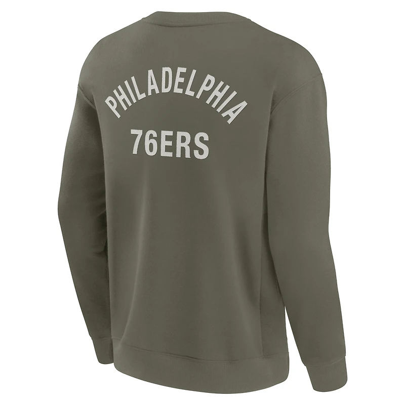 Sweat-shirt unisexe Fanatics Olive Philadelphia 76ers Elements en polaire ultra douce