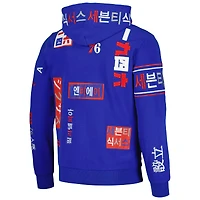 Unisex FISLL Royal Philadelphia 76ers Multi-Language Pullover Hoodie