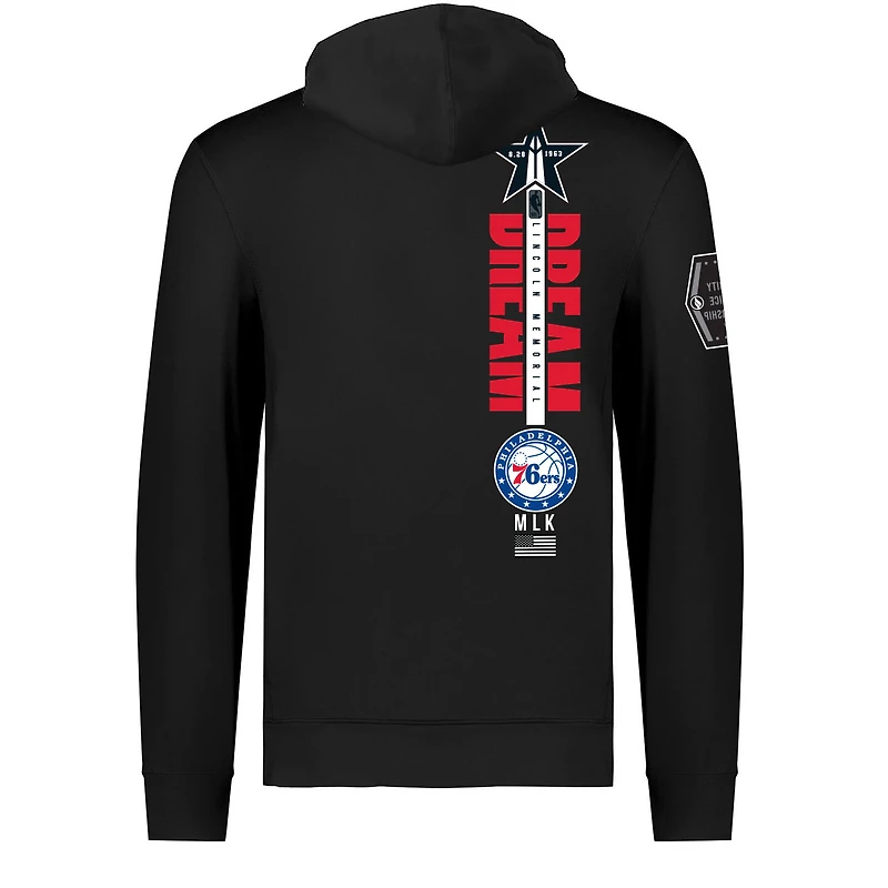 Sweat à capuche unisexe FISLL x Black History Collection noir Philadelphia 76ers
