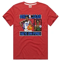 T-shirt unisexe Homage VJ Edgecombe rouge Philadelphia 76ers NBA Jam Tri-Blend