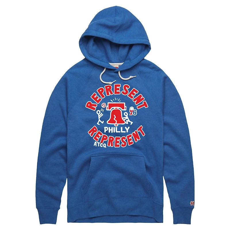 Sweat A capuche unisexe Homage x Tribe Called Quest Royal Philadelphia 76ers Represent Tri-Blend