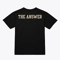 T-shirt unisexe Mitchell & Ness Allen Iverson noir Philadelphia 76ers, modèle Blockbuster Player