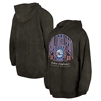 Unisex New Era  Charcoal Philadelphia 76ers Oversized Essentials Pigment Wash Fleece Pullover Hoodie