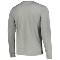 T-shirt à manches longues unisexe Nike Philadelphia 76ers 2023/24 Legend On-Court Practice gris chiné