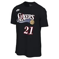 T-shirt Nike unisexe noir avec nom et numéro Joel Embiid des Philadelphia 76ers - Édition classique