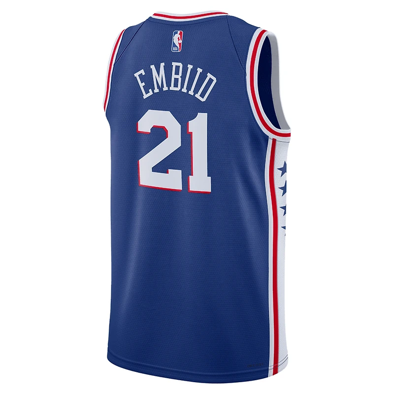 Unisex Nike Joel Embiid Blue Philadelphia 76ers Swingman Player Jersey - Icon Edition