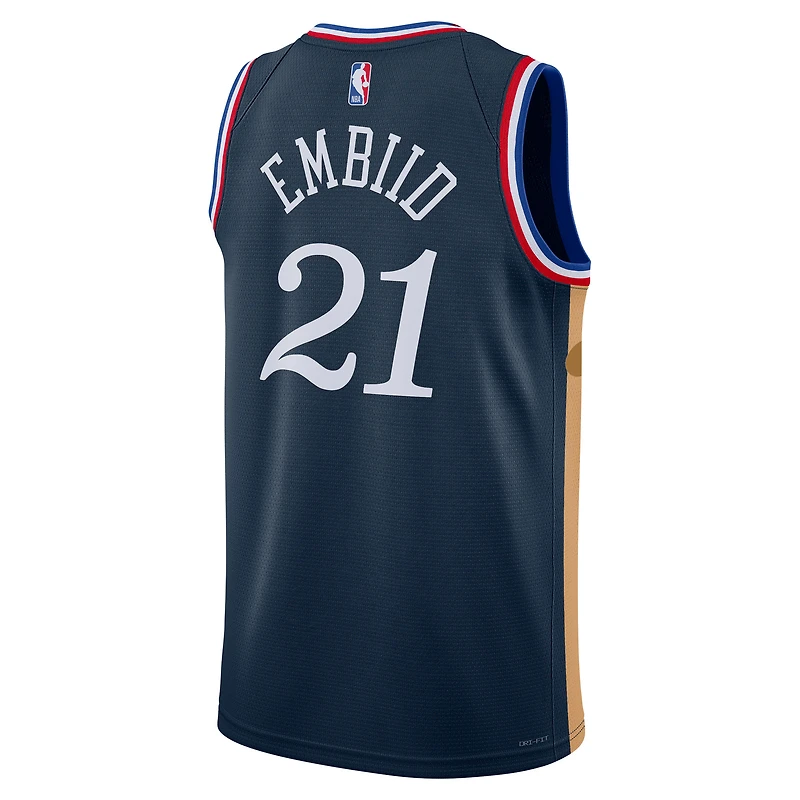 Unisex Nike Joel Embiid Navy Philadelphia 76ers 2025/26 Swingman Jersey - City Edition