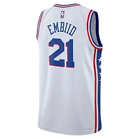 Unisex Nike Joel Embiid White Philadelphia 76ers Swingman Jersey