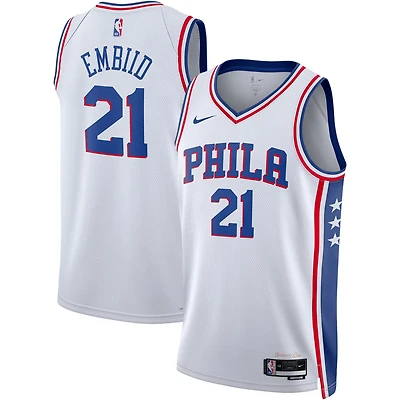 Maillot Nike Joel Embiid Swingman des Philadelphia 76ers blanc unisexe - Édition Association