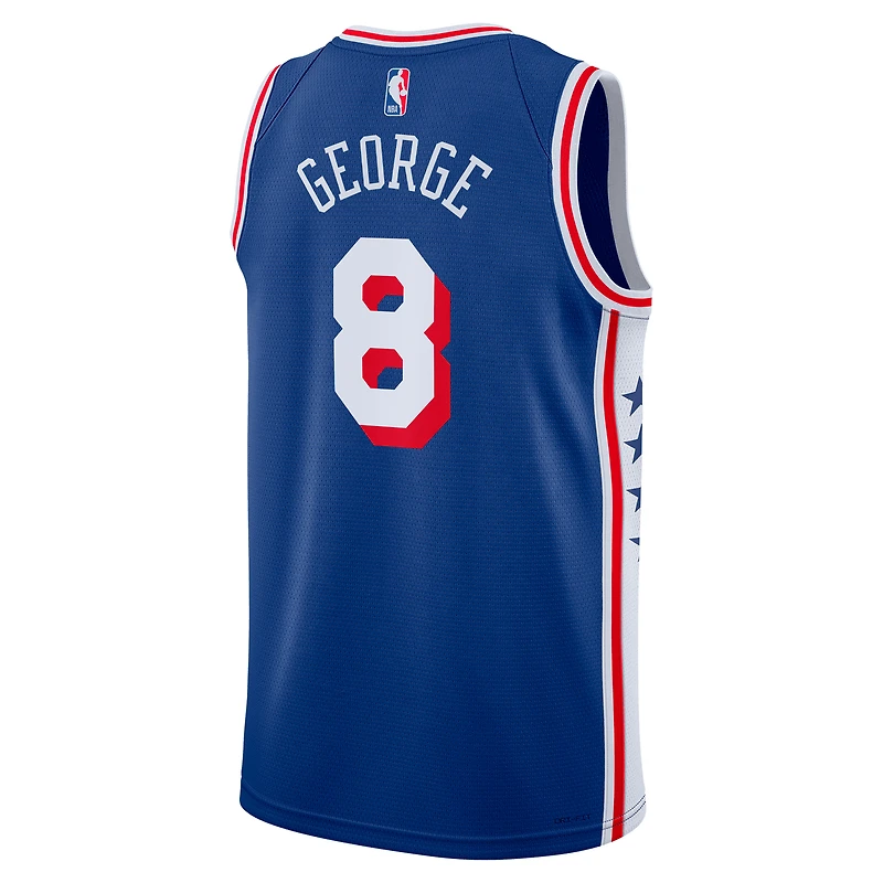 Maillot Nike Swingman unisexe Paul George Royal Philadelphia 76ers 2024 Offseason Addition