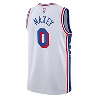 Maillot unisexe Nike Tyrese Maxey blanc Philadelphia 76ers Swingman - Édition Association