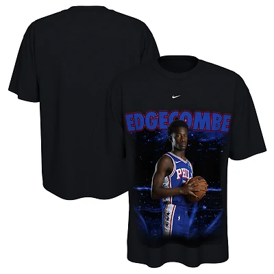 T-shirt unisexe Nike VJ Edgecombe noir Philadelphia 76ers New Faces x Places