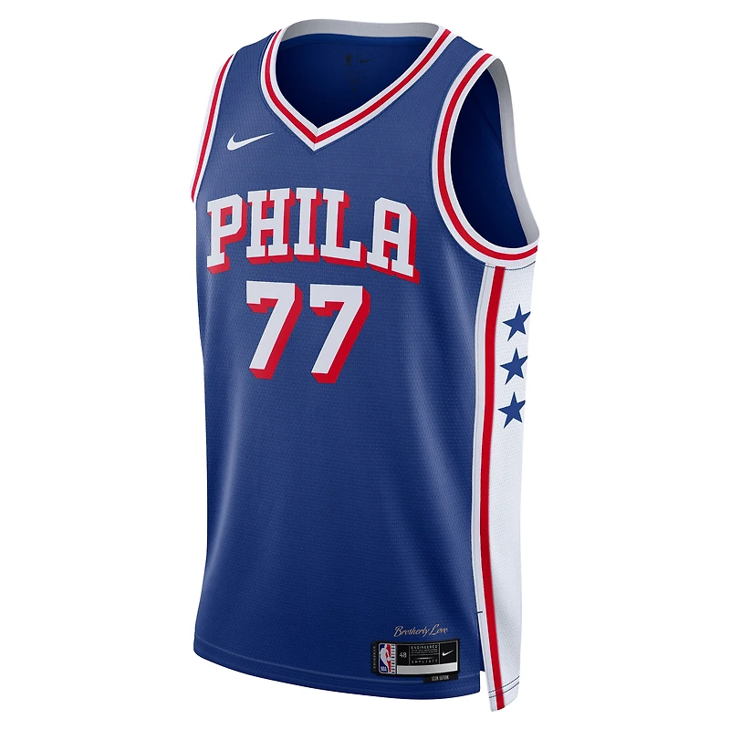Unisex Nike VJ Edgecombe Royal Philadelphia 76ers Swingman Jersey - Icon Edition