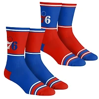 Unisex Rock Em Socks  Philadelphia 76ers 2-Pack Color Block Crew Set