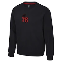 Sweat-shirt unisexe Stadium Essentials noir Philadelphia 76ers Club Level en chenille