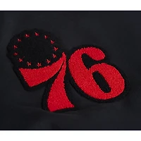 Unisex Stadium Essentials Black Philadelphia 76ers Club Level Chenille Sweatshirt