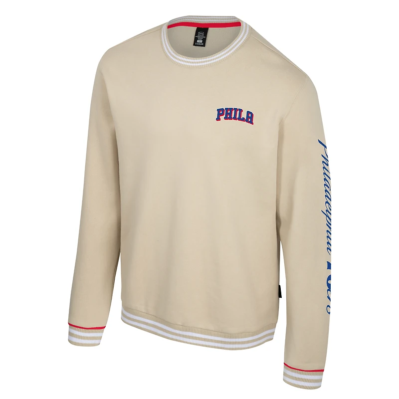 Unisex Stadium Essentials Natural Philadelphia 76ers Halftime Pullover Sweatshirt