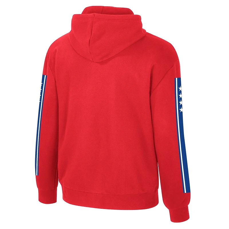 Unisex Stadium Essentials Red Philadelphia 76ers City Star Hoodie