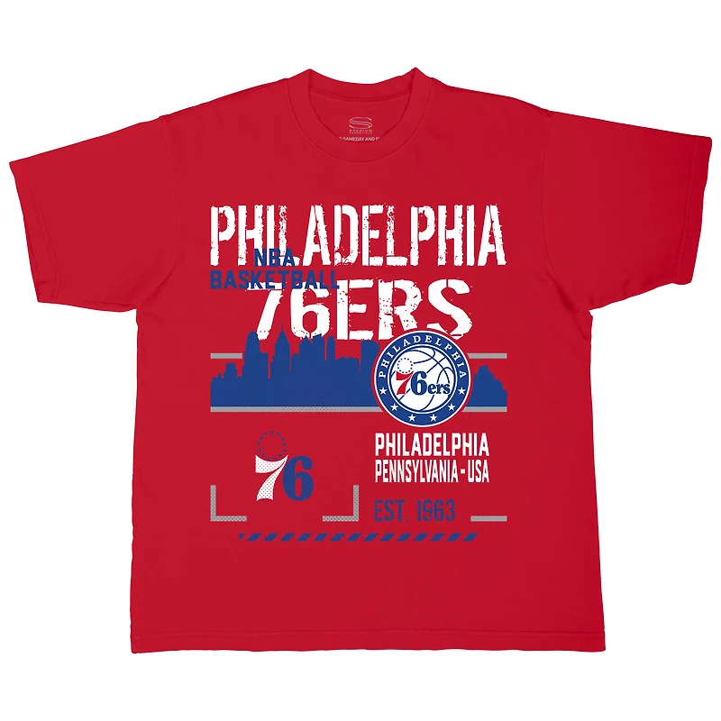Unisex Stadium Essentials  Red Philadelphia 76ers Hideout Boxy T-Shirt